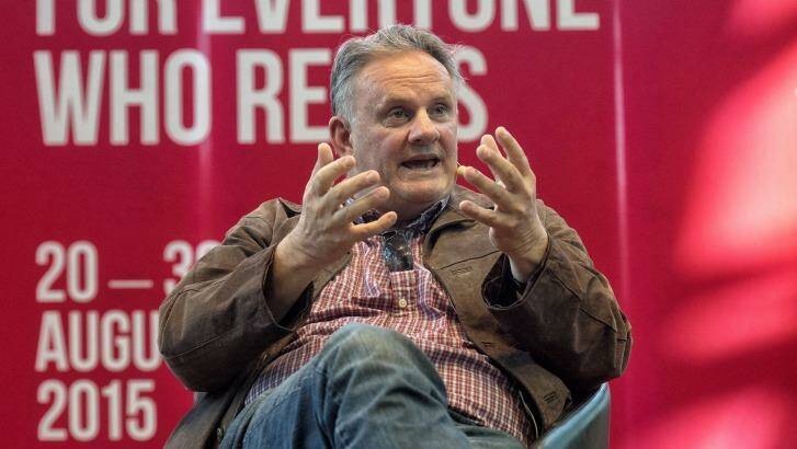 Mark Latham speaking at the Melbourne Writers Festival. Photo: Luis Ascui