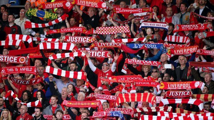 The faithful at Anfield. Photo: Gety Images