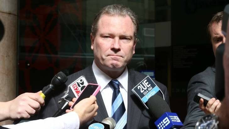 Former Premier Nathan Rees leaves ICAC today. Photo: Anthony Johnson