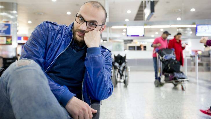 Syrian refugee Fadi Mansour, who was detained at Istanbul airport for a year until moving to Melbourne. He now lives near the airport. Photo: Simon Schluter