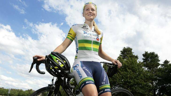 Canberra cyclist Gracie Elvin has re-signed with the Orica-AIS team for next season. Photo: Jeffrey Chan 