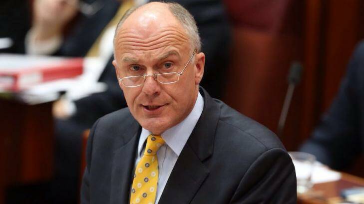 Workplace Relations Minister Eric Abetz has condemned a push by unions to make employers compensate workers for budget measures such as the GP fee. Photo: Andrew Meares