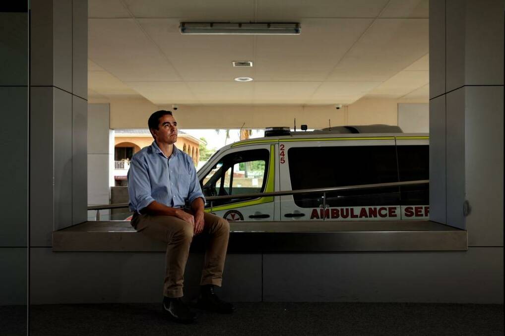 Doctor Tim Stanley at Lake Macquarie Private Hospital. Dr Stanley assisted with treatment of cricket player Phillip Hughes at the SCG.  Photo: Simone De Peak