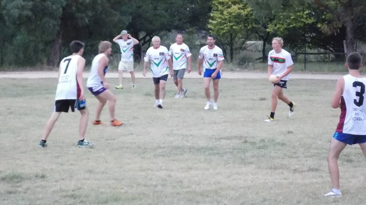 Touch players at Bombala keeping fit and enjoying the social aspects of the game.