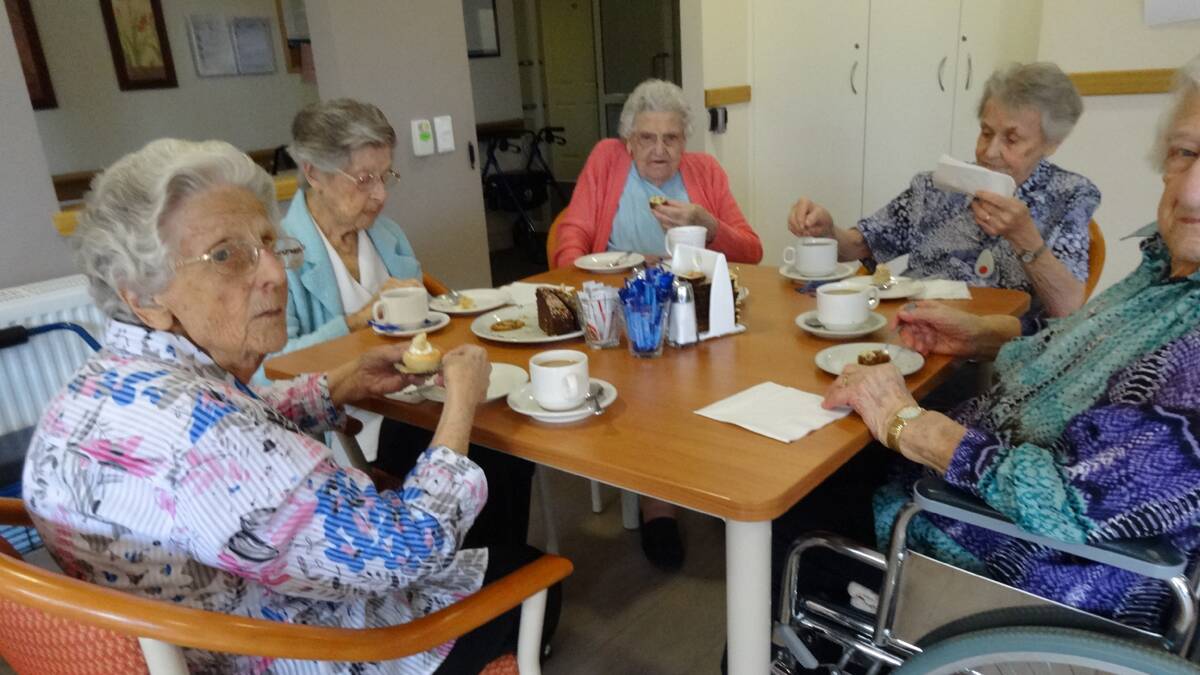 Currawarna residents enjoy a cuppa at last year’s Biggest Morning Tea event.