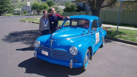 Ian and Fran Hampton with their Peugeot 203.