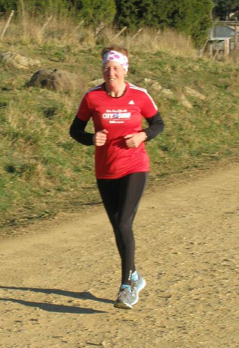 Julie Peadon in training for the City2Surf last month.
