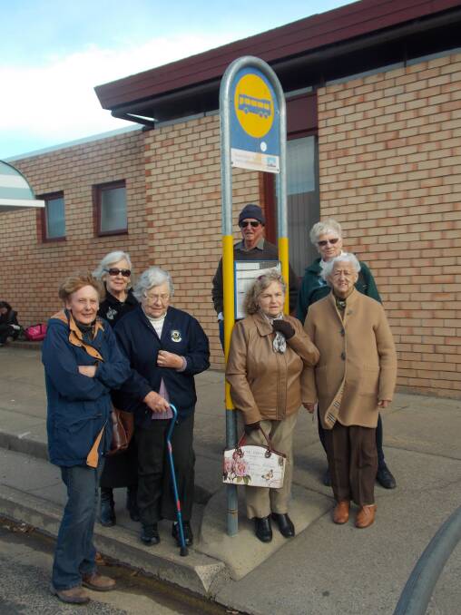 Karren Sebire, Marion Ingram, Val McClusky, Robert Feilen, Gwen Anderson, Maureen Peisley and Ruth Allan are up in arms over changes to the bus timetable.