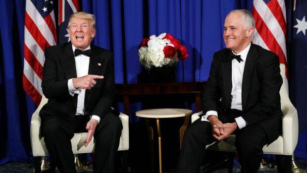 US President Donald Trump and Prime Minister Malcolm Turnbull. Photo: AP
