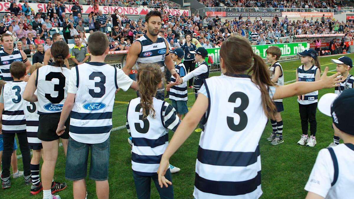 Geelong Cats v Adelaide Crows at Simonds Stadium. Pic: Pat Scala, The Age