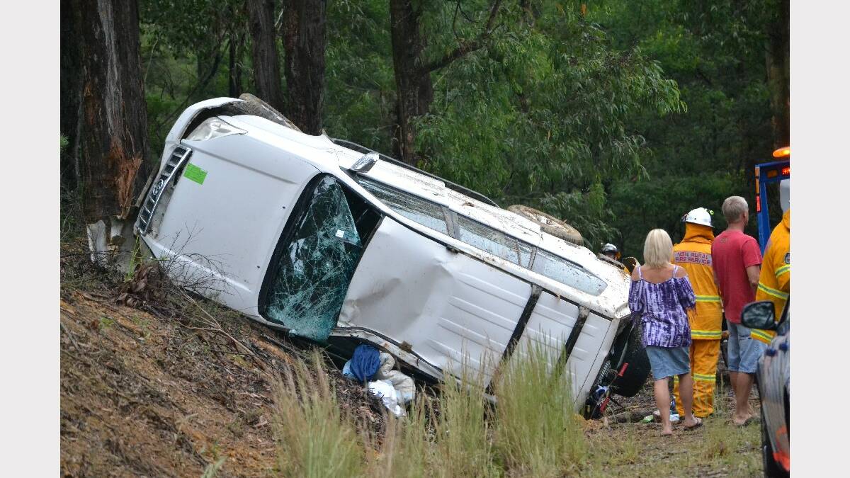 ULLADULLA: Four people were lucky to escape serious injury when the car in which they were travelling rolled on the Princes Highway near East Lynne.