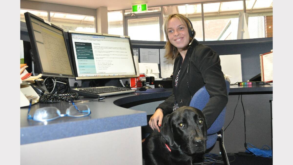 MORUYA: Caitlin Blay, 21, is vision impaired but with help from her two-year-old guide dog Danni found her way around Eurobodalla Shire Council chambers on a two-week work experience stint.