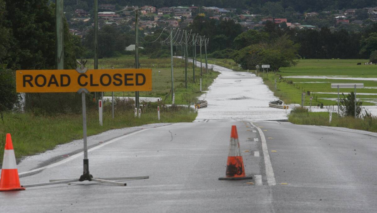 The waters saw the road closed back in March 2012. Picture: ROBERT PEET