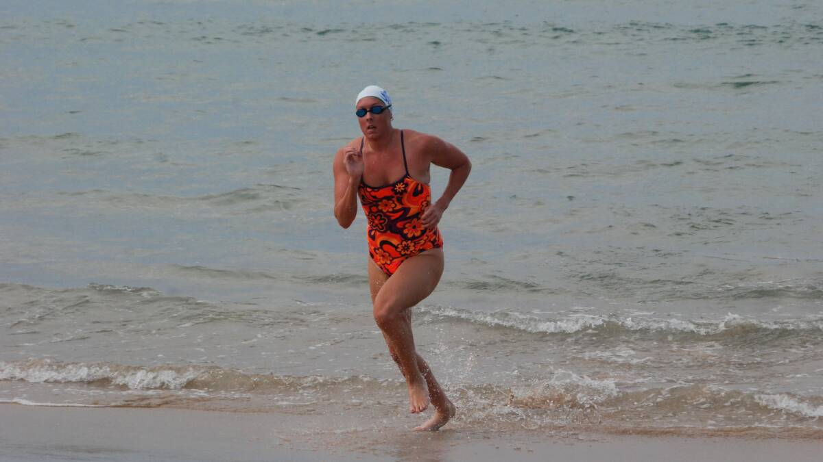BROULEE: Tathra Wharf to Waves was the first woman to cross the line in the open’s division at the Broulee Bay to Breakers Ocean Swim.  