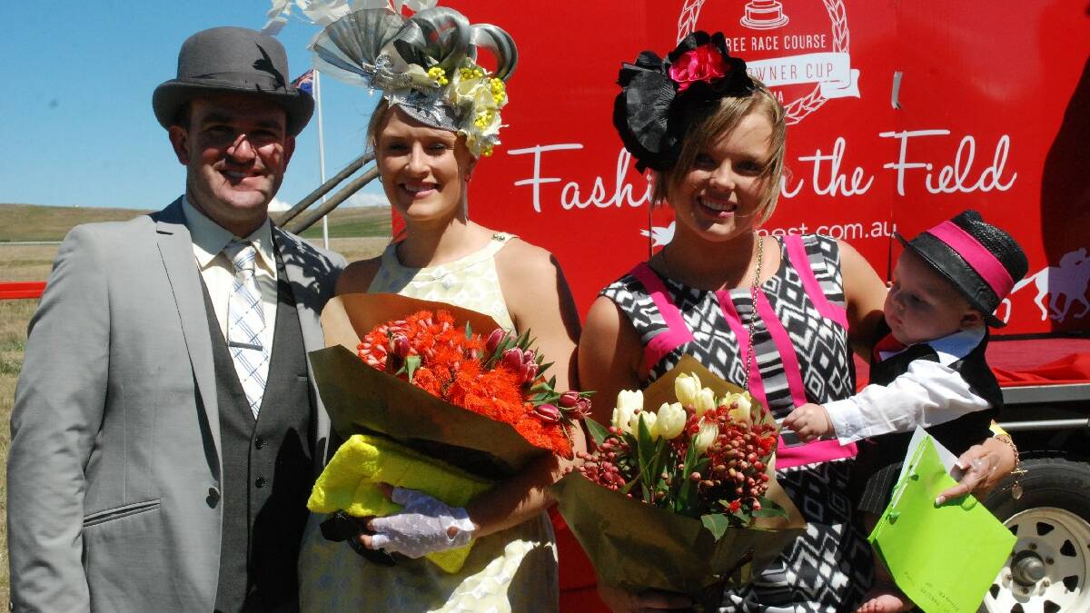 COOMA: The best dressed couples at the weekend's Cooma Races were Carmen Thomson with Charlie Morring from Bibbenluke-Bombala and Kirsty Patten with eight-months-old Emilio Brazulaitis of Cooma. 