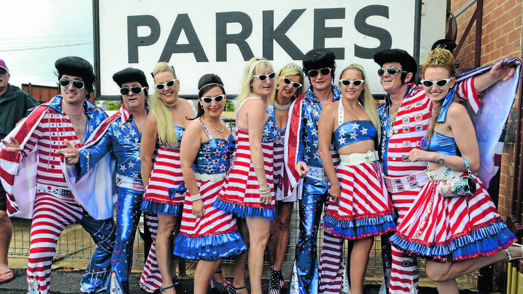 Scenes from the Elvis Express arriving in Parkes. Pictures: Barbara Reeves and Roel ten Cate 