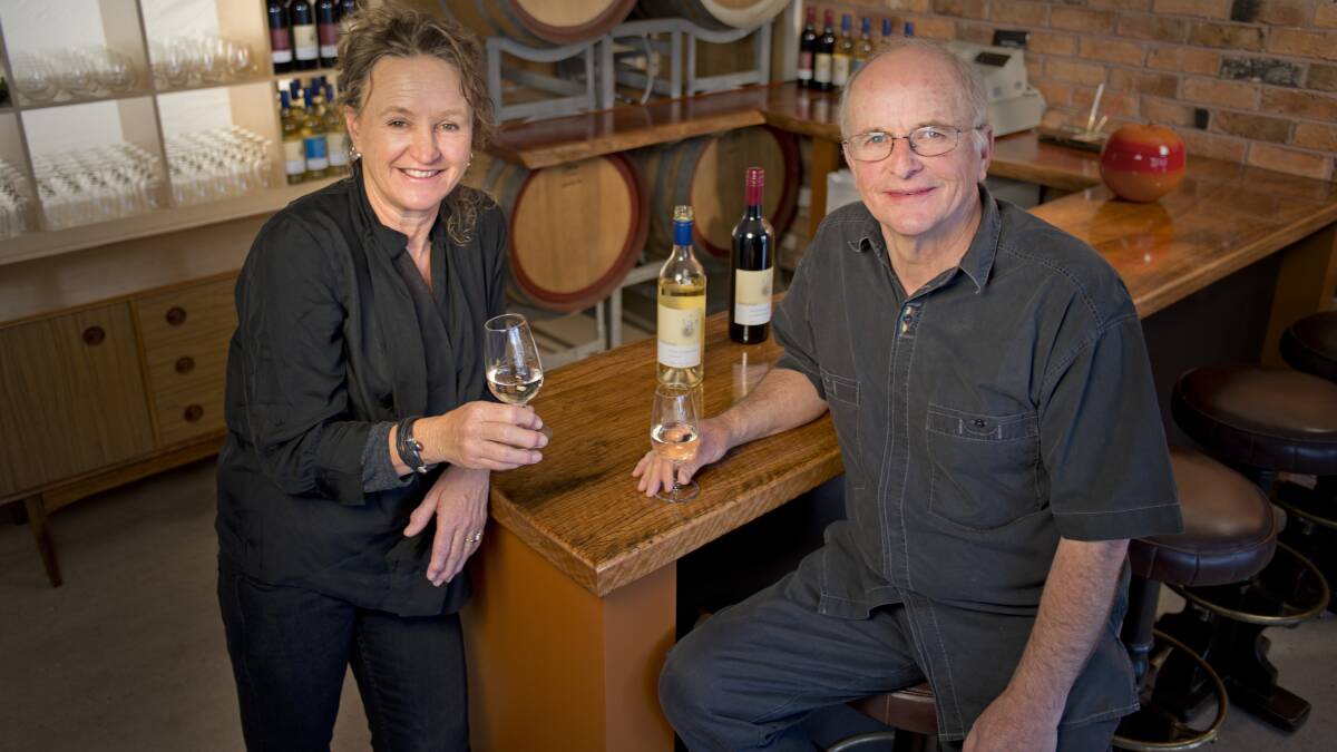 PAMBULA: Rocky Hall winemakers, Sue O’Rourke and Clint Bradley are hoping for many happy returns with refillable wine bottles at their new Pambula cellar door. 
