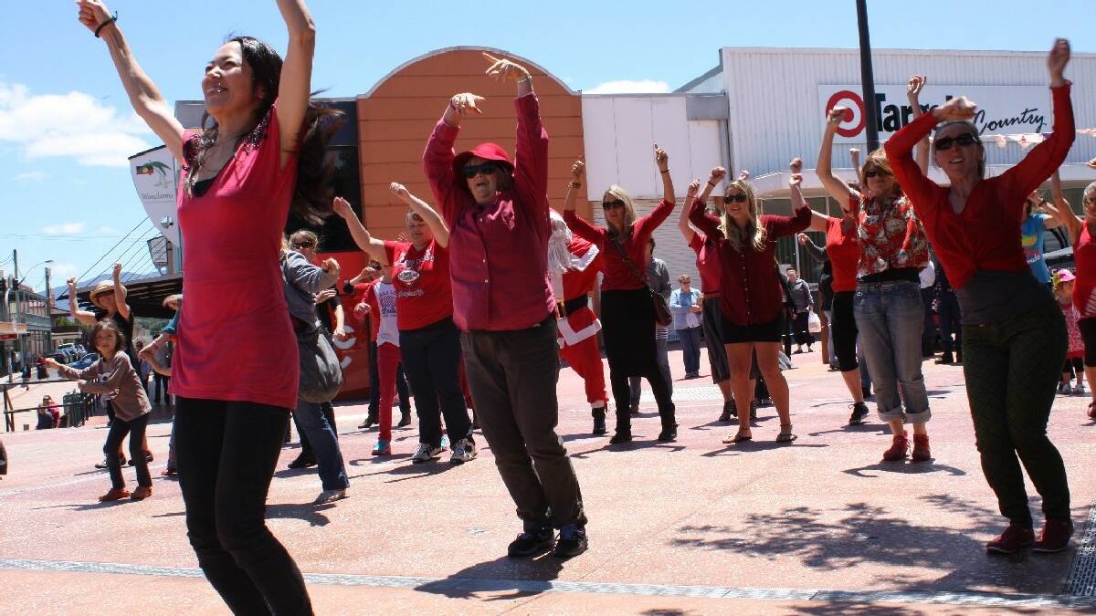BEGA: A One Billion Rising flashmob dance takes over Littleton Gardens to speak out against violence against women. 