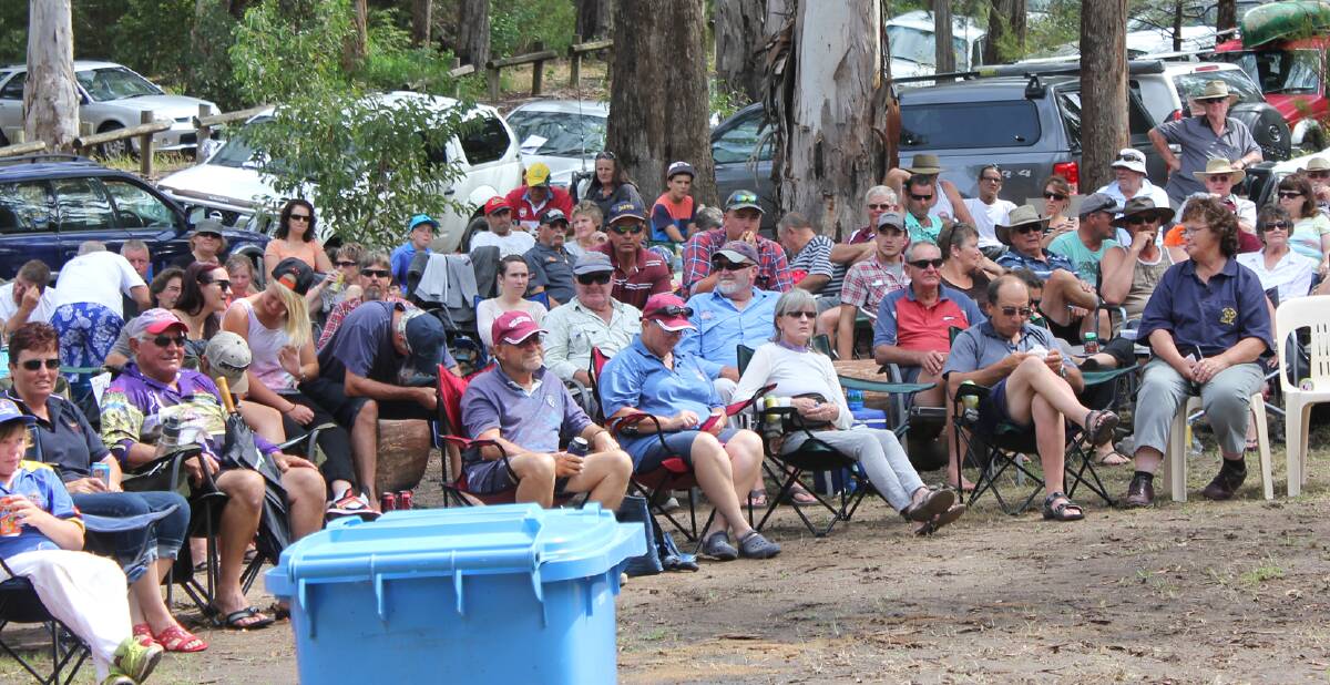 EDEN: Part of the large crowd on hand for the presentation of the $40,000 Eden fishing competition.  