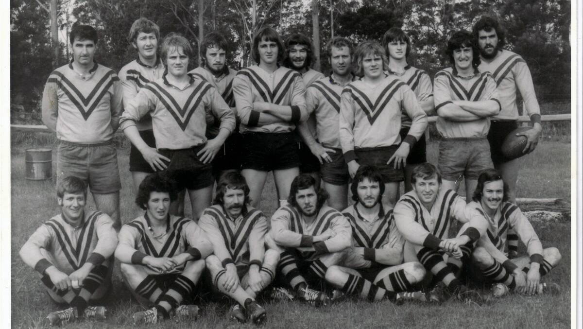 Pictured here is the 1976 Grand Final Delegate Tigers team which played Bombala in Bega, with the actual game to be screened on television during the reunion. 