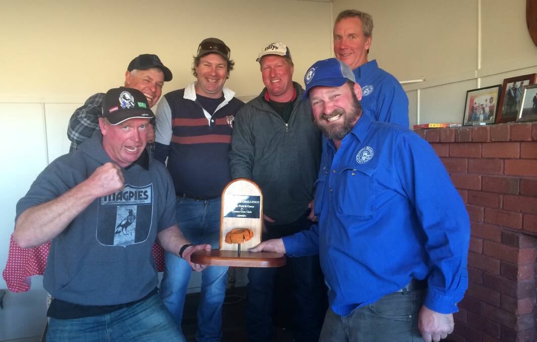 Presidents, Vice Presidents and Secretaries of both the Cooma Gun Club and the Cooma Field & Game Club fight it out for the inter club trophy, with Bombala’s Dick McInnes and Colin Brownlie in on the action. 