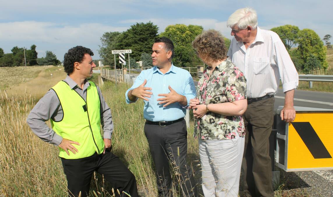 Mr Barilaro spoke to Council’s Peter Sullivan, Ngaire McCrindle and Cr Bob Stewart about recently allocated funding for roads, including  $247,500 to for Parsonage Ck Bridge on Delegate Road and $854,000 for Lower Bendoc Road. 