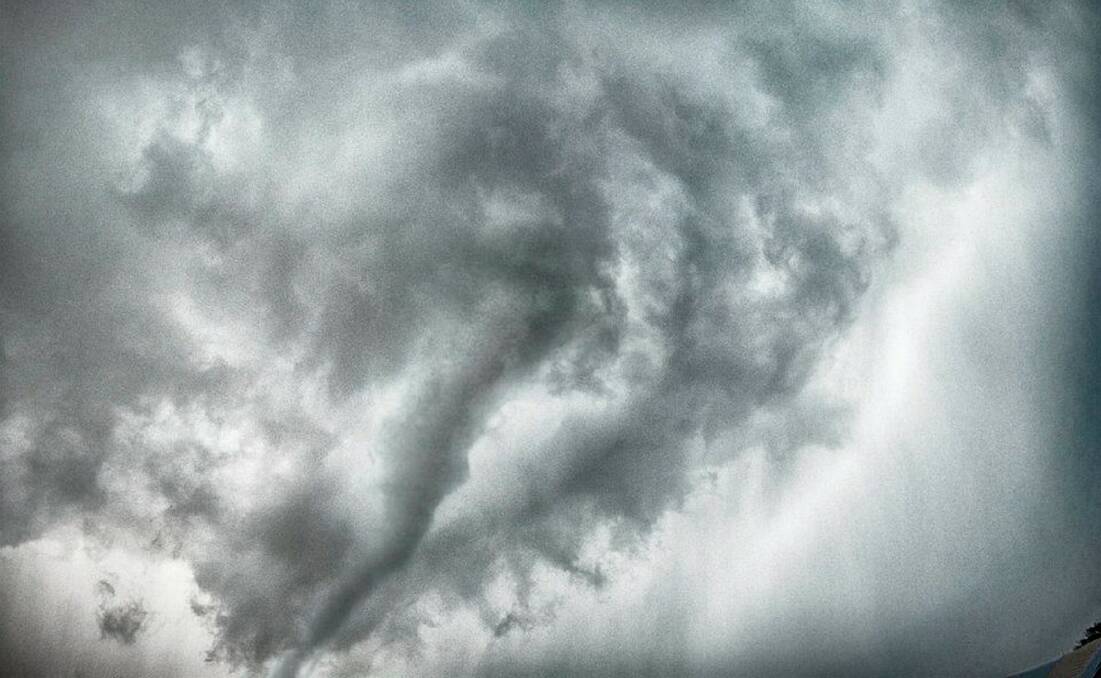 Peter Niven captured this incredible shot of Bombala's tornado, which passed right over the top of him near the local showground on Saturday, January 24.