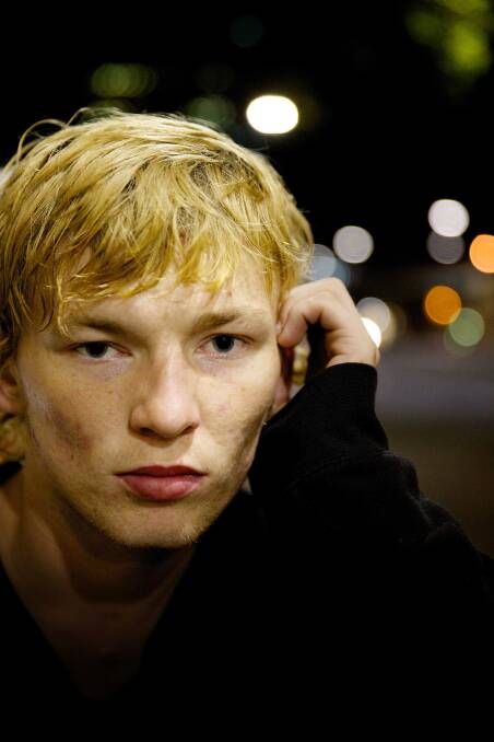 Dylan Jay, 19, sleeping rough outside Central Station, on Eddy Ave. Photo: Wolter Peeters
