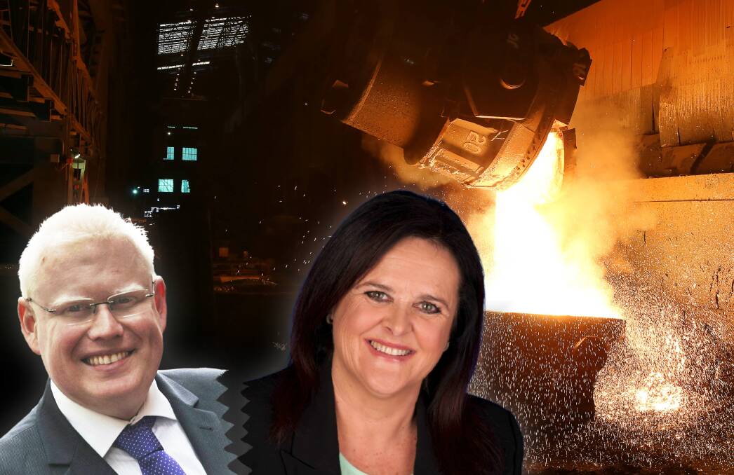 HEATED DEBATE: Liberal MP Gareth Ward and Labor Member for Shellharbour Anna Watson are, again, taking aim at each other - this time over steel industry assistance.