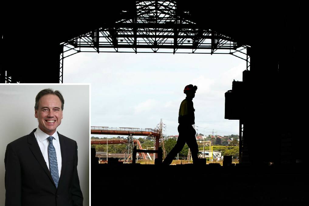 Newly-appointed Industry Minister Greg Hunt (inset) says he will visit the Illawarra and the Port Kembla steelworks, if invited. Picture: Sylvia Liber