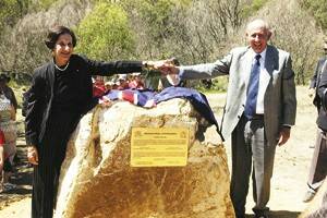 NSW Governor, Professor Marie Bashir and Victorian Governor, Mr John Landy officially recognised the eastern straight-line portion of the NSW and Victorian border at a historic ceremony held in Delegate River last Thursday, February 16.