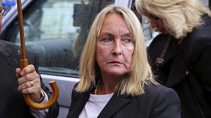 June Steenkamp arrives at the high court for the start of the trial. Photo: AP