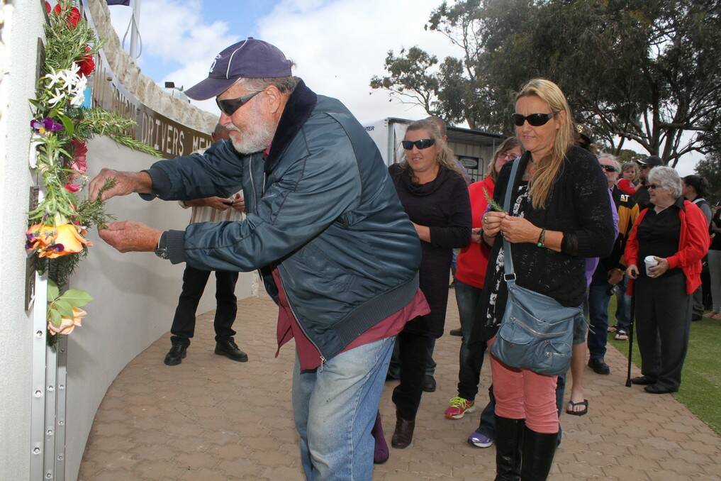 The opening of the White Hill Truck Drivers Memorial at Murray Bridge. 