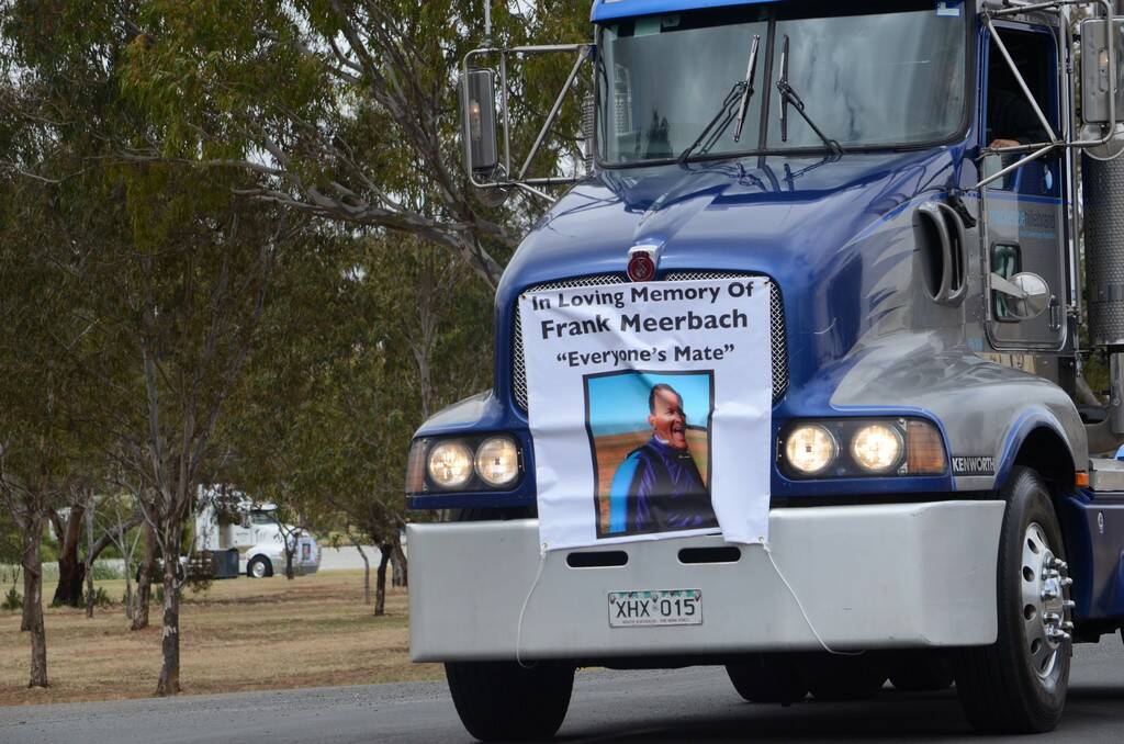 Trucks roll into Murray Bridge for the opening of the White Hill Truck Drivers Memorial.