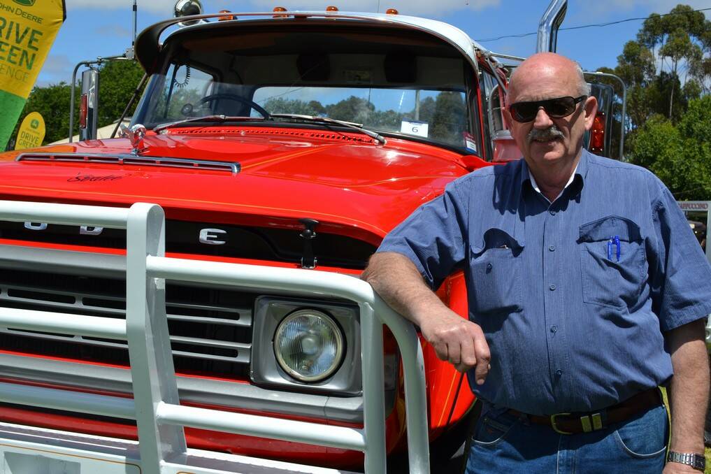 Gary Gilcrist, Geelong, proudly displayed his truck at the White Hill Truck Drivers Memorial Remembrance Truck Show at the Murray Bridge Racing Course on Sunday.