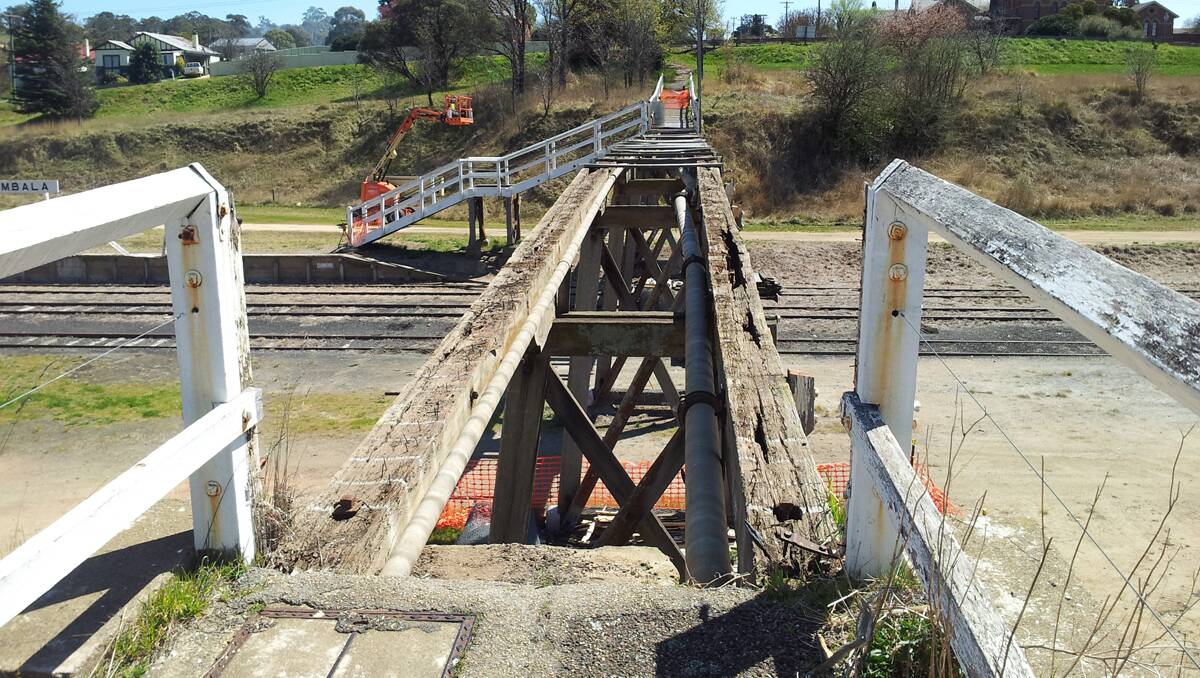 Work has begun on restoring the railway footbridge to its original, functional state.