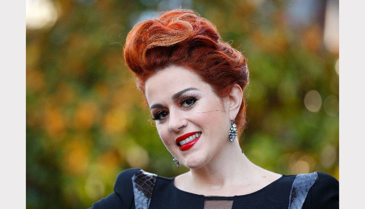 Katie Noonan arrives at the 27th Annual ARIA Awards. Picture: GETTY IMAGES