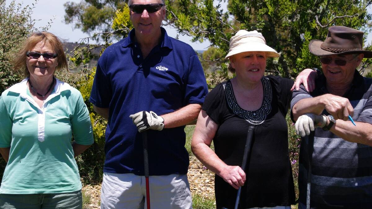 BOMBALA: Dawn Douch, Steve Tatham, Chris Douch   and Merv Douch made the most of the   Bombala Golf Club's Closing Day on   Sunday. 