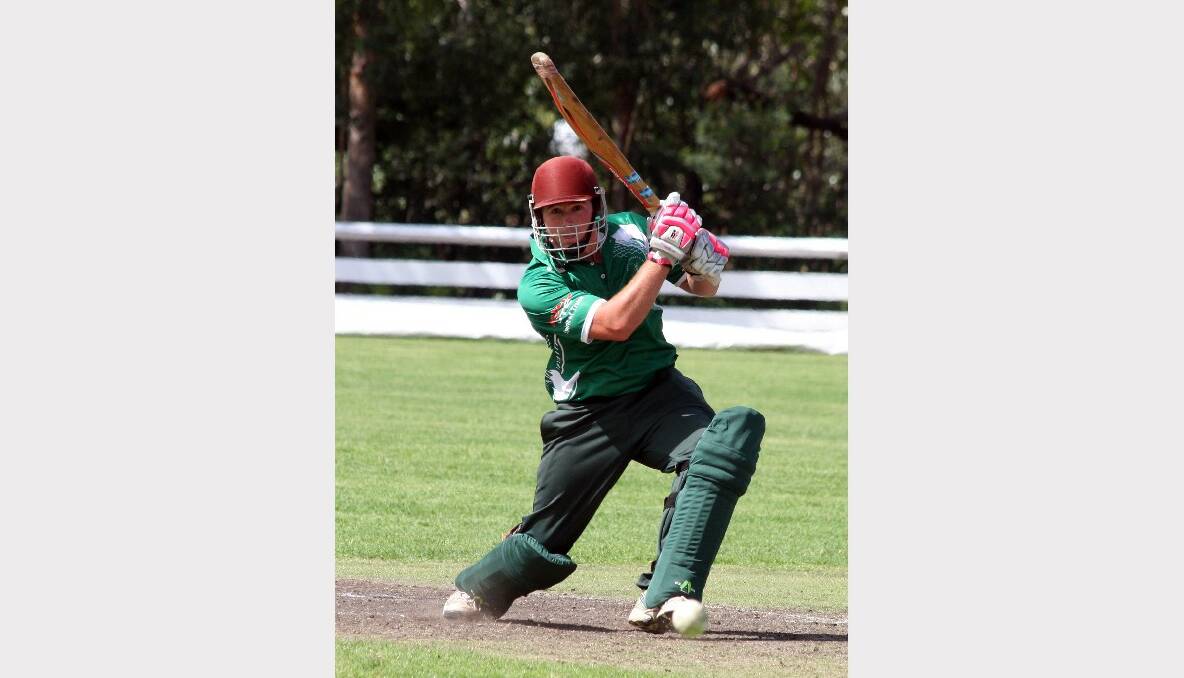 NOWRA: Nowra wicketkeeper Kurt Quinlan made a valuable 48 not out down the order to push his side on to 8/218 against Bomaderry at Nowra Showground on Saturday. Photo: CATHY RUSSELL