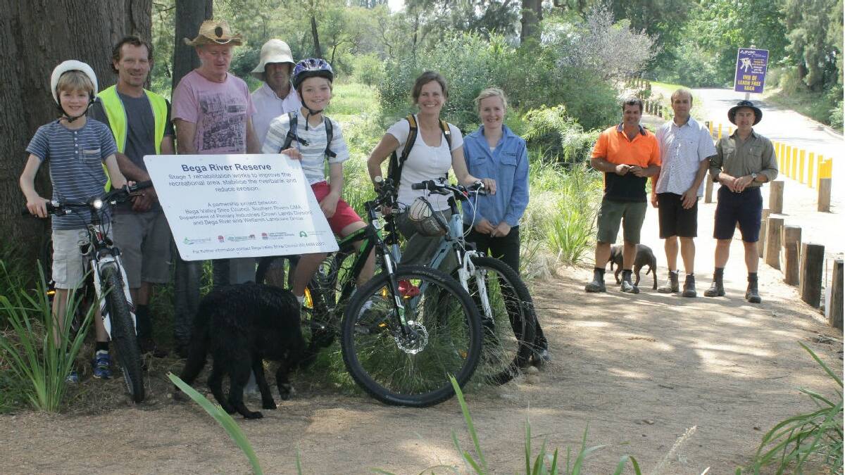 BEGA: A new shared footpath/bike path that runs along the banks of the rehabilitated Bega River is now open.