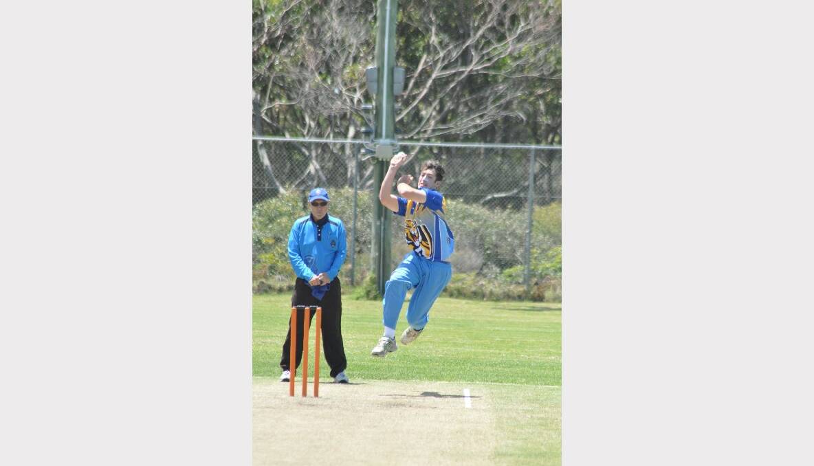 BOMADERRY: Bomaderry’s John Muggleton had a good   day with the ball against Batemans Bay   with 3/21 from 8.1 overs. Photo:   PATRICK FAHY