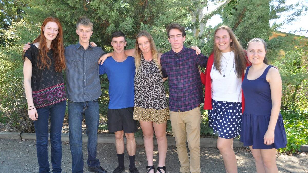 COOMA: There was plenty to smile about when Monaro School’s top HSC achievers got together – Louisa Wall, John Oost, Thomas Crimmins, Brianna Kerr, Hamish Toohey, Elle Walters and Lauren Stewart. They were   greeted with rousing applause by staff.
