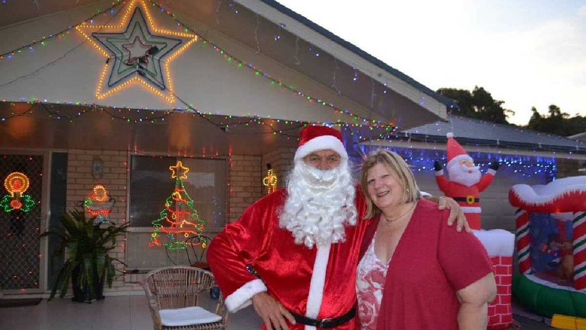 NAROOMA: Christmas king and queen Trevor Bennett and Angela Hanson have put their lights up at their Narooma homes for many years and caught up for a chat at Trevor’s before the big day.