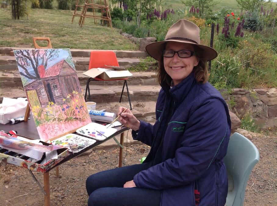 Ann Maslin was among the local artists who enjoyed the plein air session. 