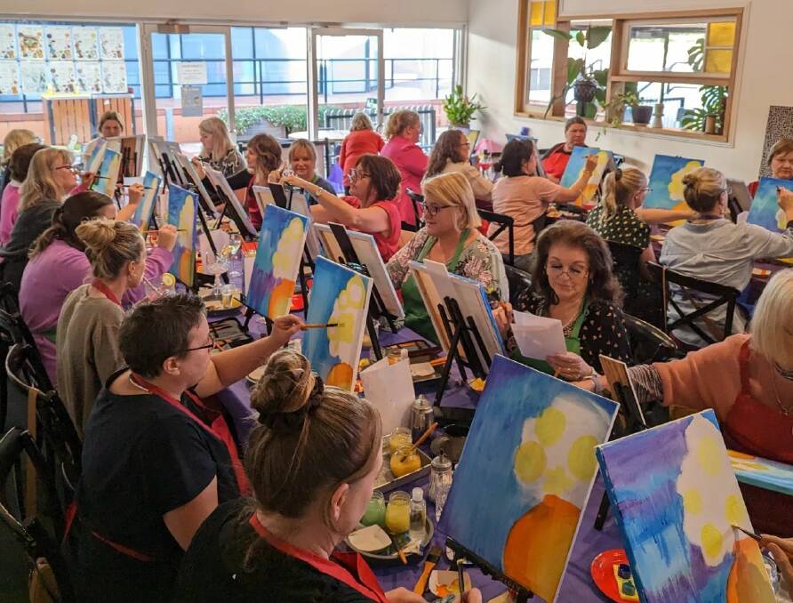 One of the many paint and sip events hosted within the Peanut Eatery in 2023. Picture supplied. 
