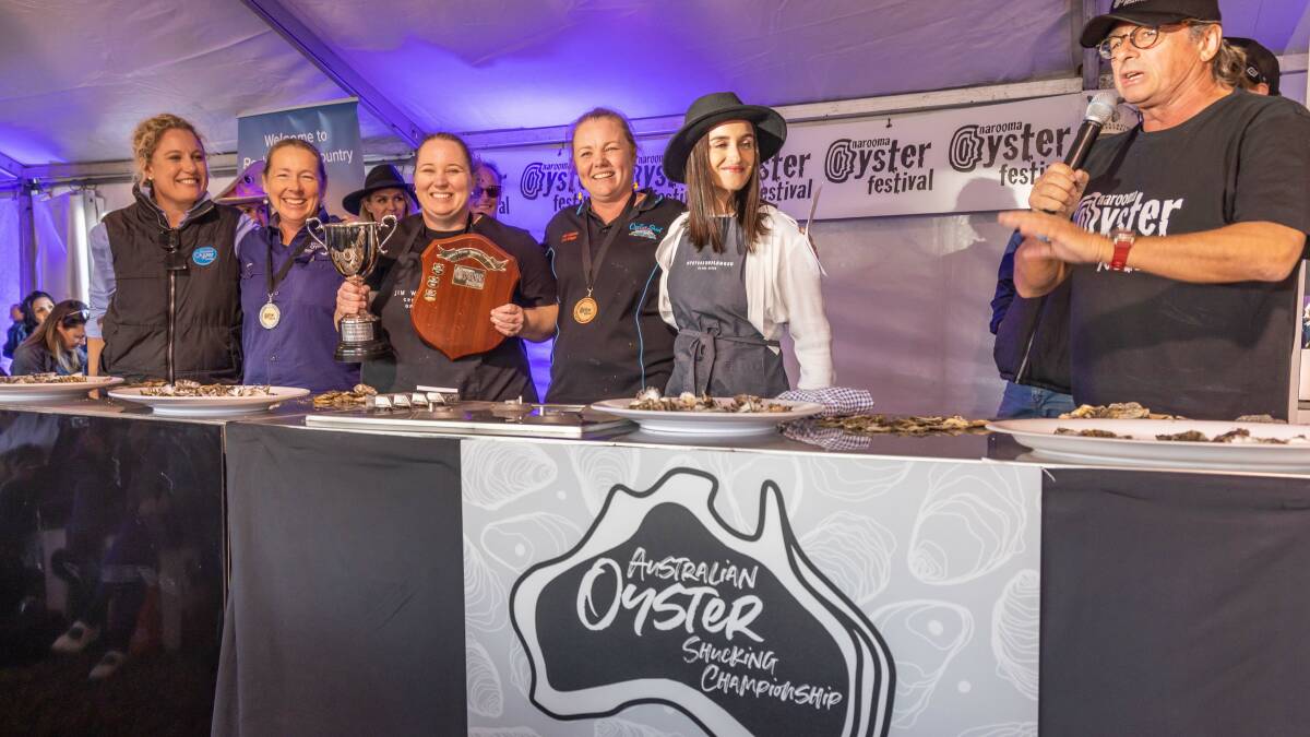 There are other things to eat at Narooma Oyster Festival but farmers, shuckers and chefs have been known to flip the lids on 70,000 oysters at the festival. Picture by David Rogers Photography.