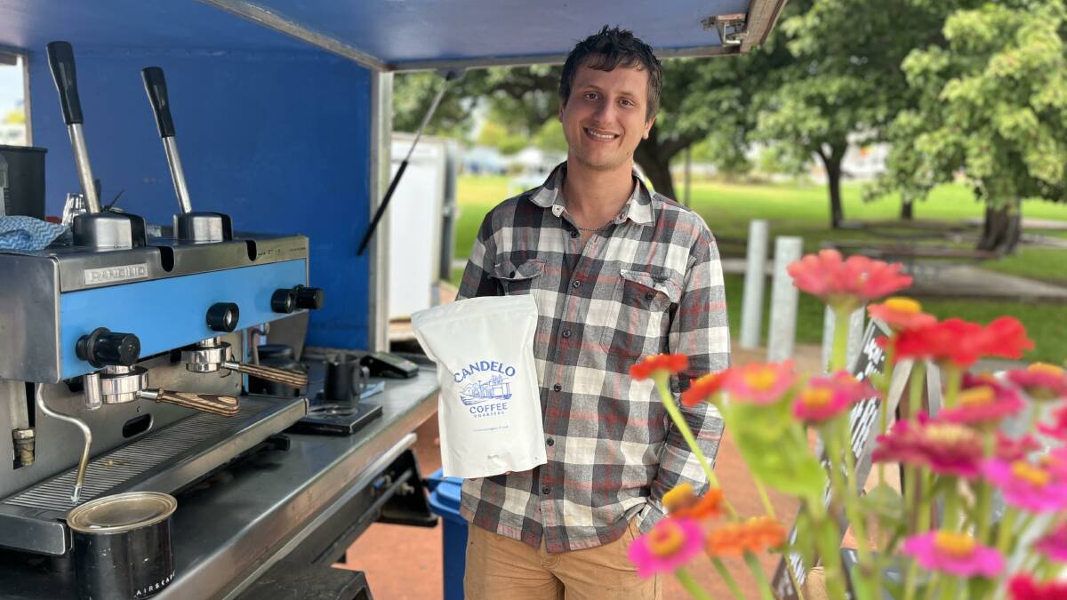Jordan Andre, owner of Jordan's Drink as he stands at SCPA markets in Bega. Picture by James Parker