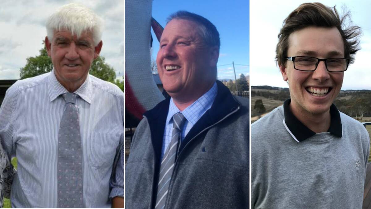 Made quota: Bob Stewart, Lynley Miners and James Ewart will sit on the inaugural Snowy Monaro Regional Council based on primary votes.