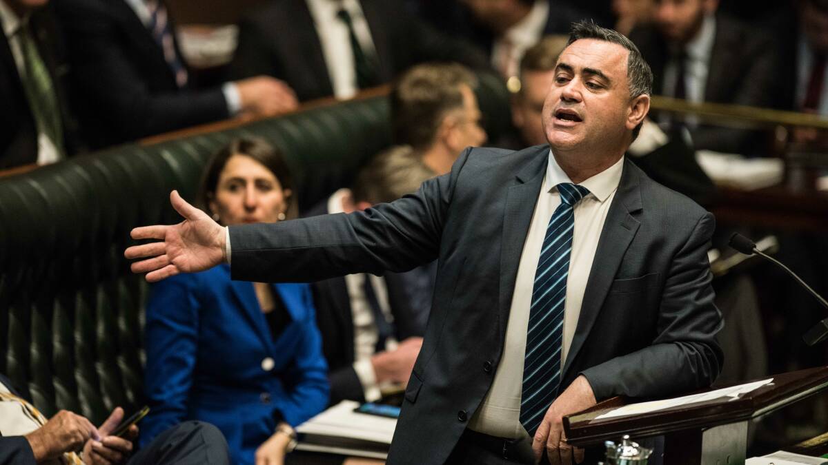 Deputy Premier John Barilaro during Question Time. Photo: Wolter Peeters