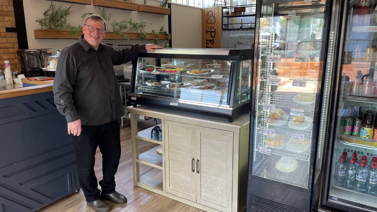 Mal Barnes is back behind the counter of the Peanut Eatery in Bega, re-opened this week as a hole-in-the-wall cafe while the business remains on the market. Picture by Ben Smyth